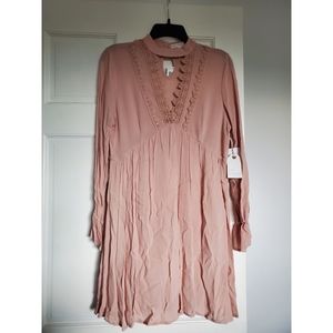 Coco + Jaimeson Boho Short Blush Dress